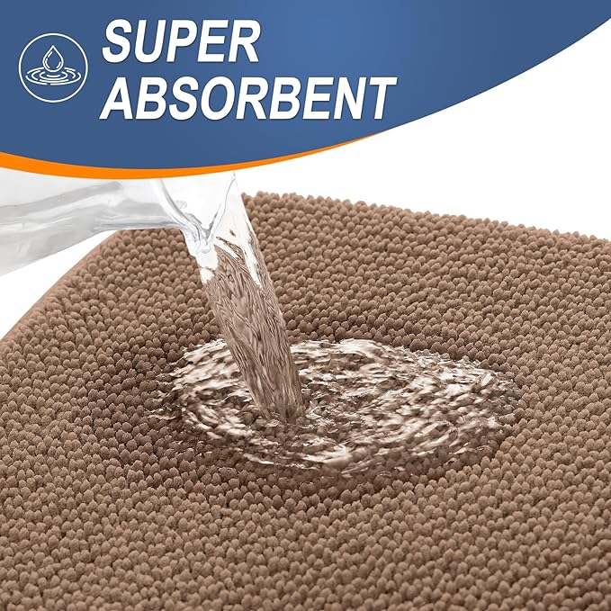 OLANLY Thick Memory Foam Bath Mat Rug 24x16, Extra Soft Absorbent Bathroom Rug - Image 3