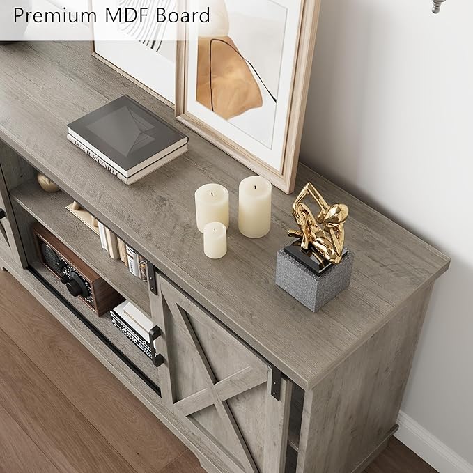 IDEALHOUSE Farmhouse Tv Stand for 65 Inches TVs, Entertainment Center - Image 6