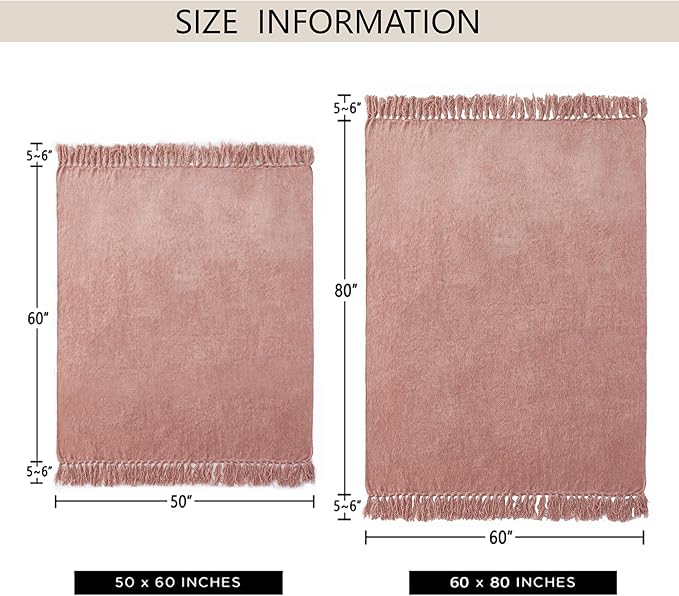 Chenille Throw Blanket for Couch 50"X 60", Soft Cozy Throws - Image 3