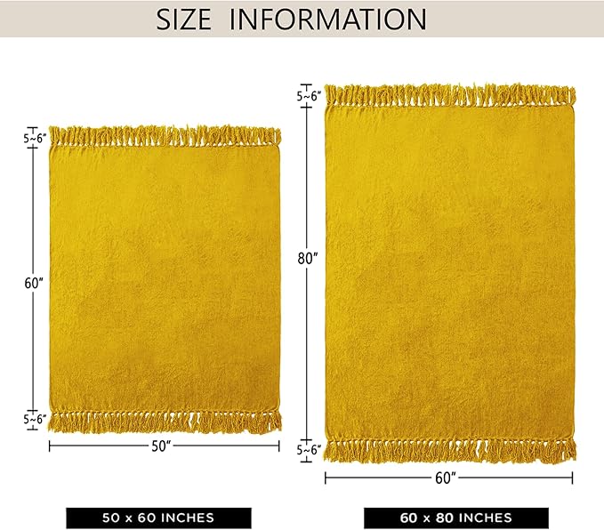 Chenille Throw Blanket for Couch 50"X 60", Soft Cozy Throws - Image 7
