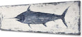 Yihui Arts Indigo Blue Swordfish Canvas Wall Art Painting Pictures by YihuiArts