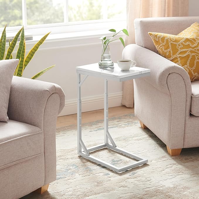 C-Shaped End Table, Small Sofa Table - Image 6