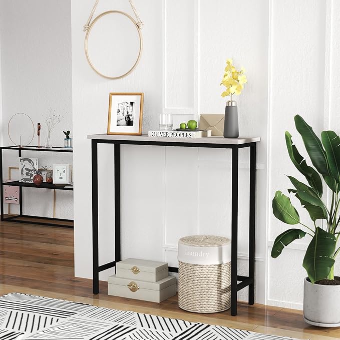 HollyHOME Narrow Console Table, 29.5" Slim Entryway Table, Sofa Stand, Hallway - Image 2