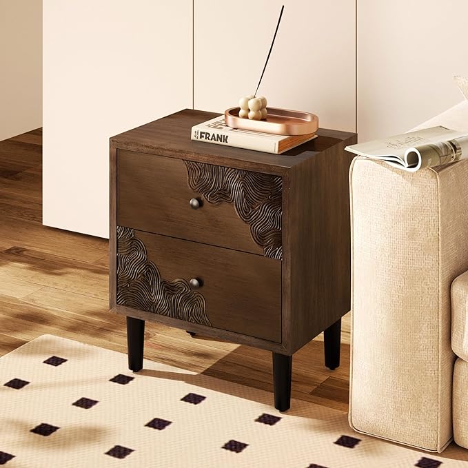 COSIEST Nightstand Set of 2, Mid Century Modern End Table - Image 8