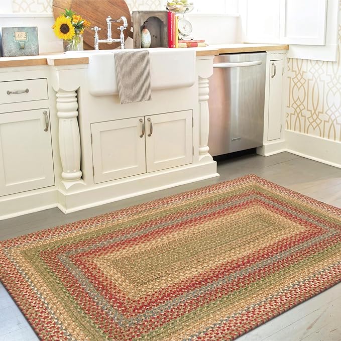 Homespice Azalea Multi Color Braided Runner Rug, 22x72 Rectangle - Image 9