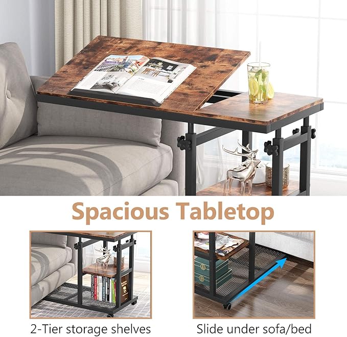 Tribesigns Height Adjustable C Table - Image 8
