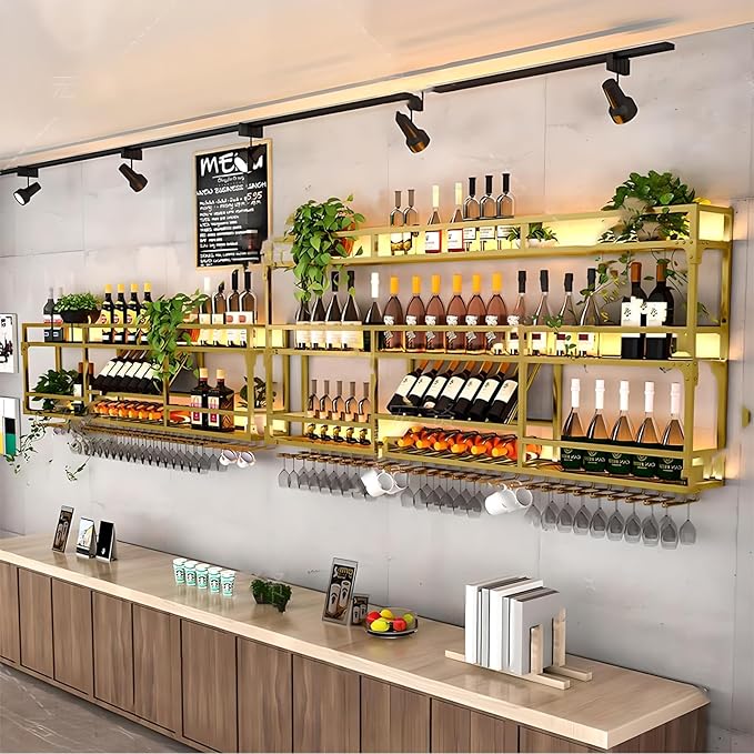 Metal Wall-Mounted Wine Rack - Image 4