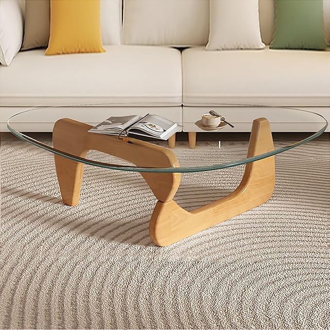 Modern Glass Coffee Table for Living Room, Mid Century Coffee Tables, Suitable by Unknown