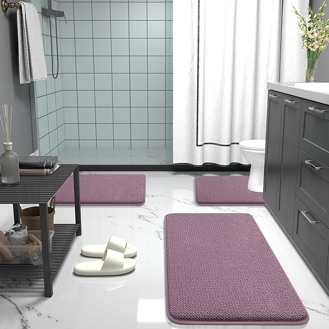 OLANLY Thick Memory Foam Bath Mat Rug 30x20, Extra Soft Absorbent Bathroom Rug - Image 7