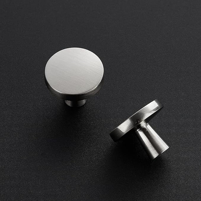Ravinte 25 Pack Drawer Pulls 1-1/4 Inch Kitchen Cabinet Knobs Brushed Nickel - Image 2