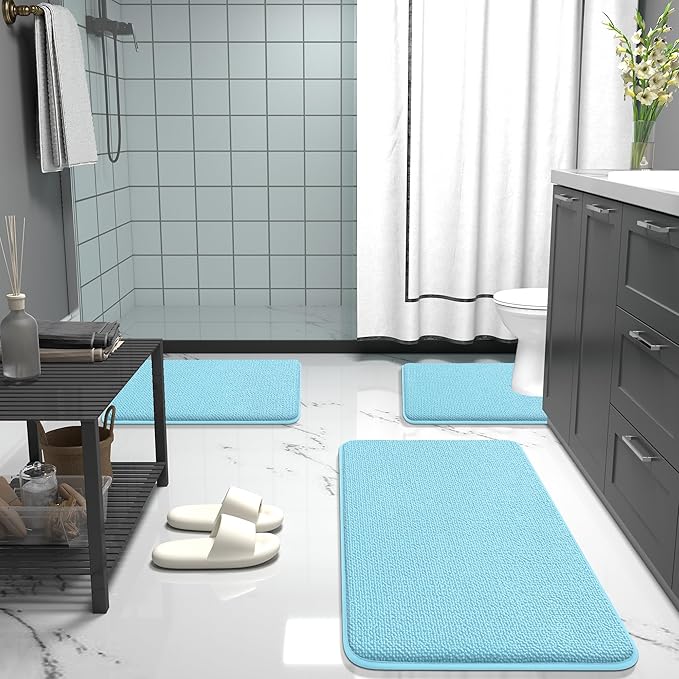 OLANLY Thick Memory Foam Bath Mat Rug 24x16, Extra Soft Absorbent Bathroom Rug - Image 7