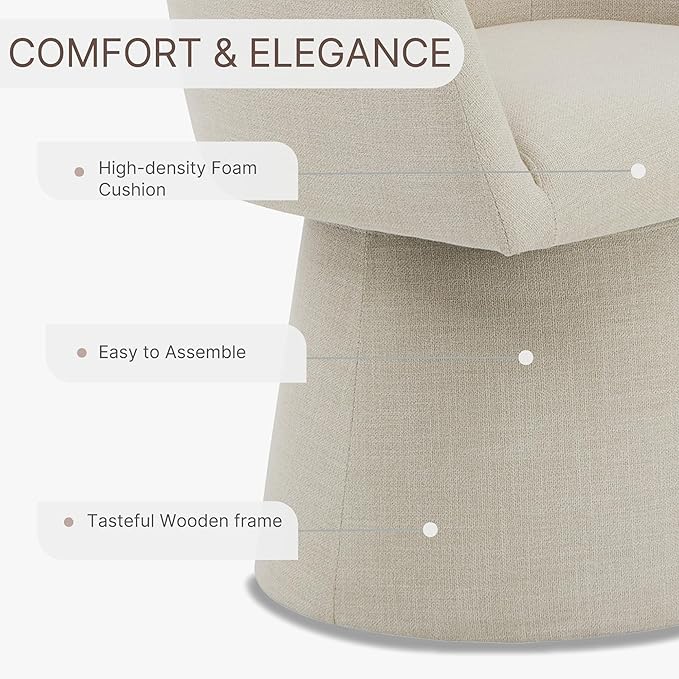 Swivel Dining Chairs Modern Accent Armchair Side Deskchair - Image 5