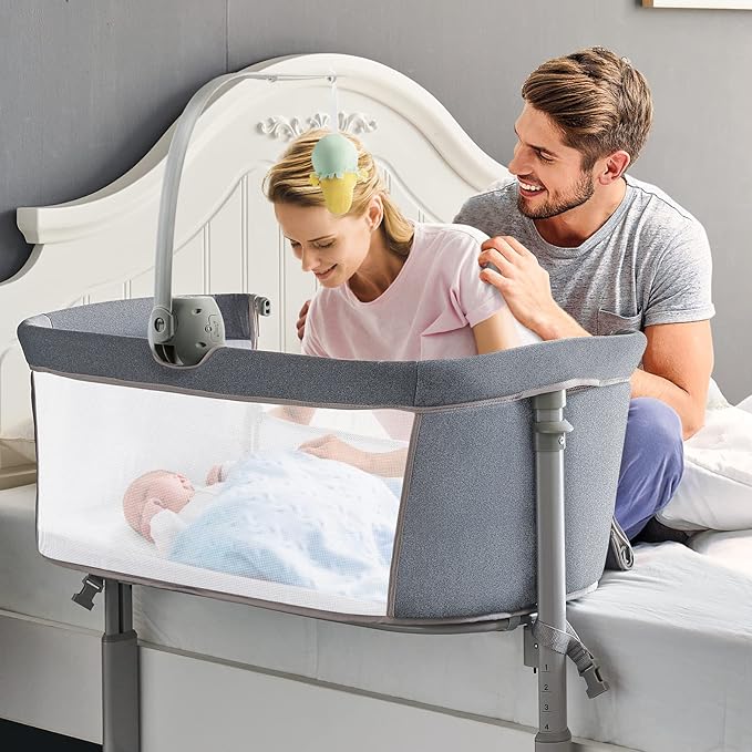RONBEI Baby Basinet Bedside Sleeper, Infant Bedside Bassinet Bedside Crib - Image 2