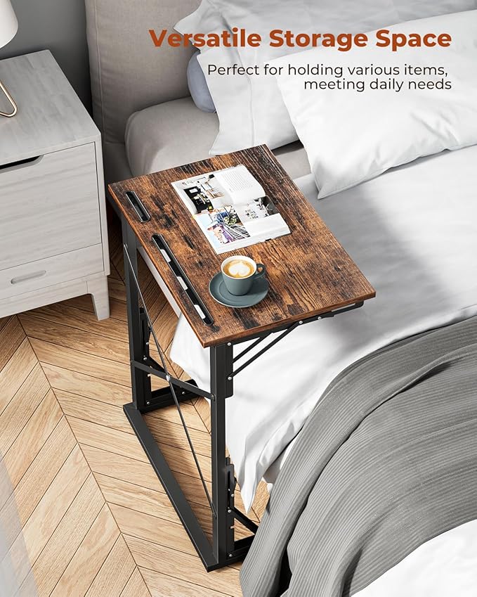 21''Wx28''H Folding TV Tray for Eating, Small Foldable C-Shaped Tray Table - Image 7