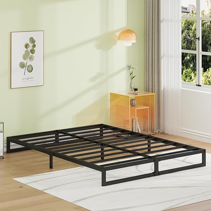 EMODA 7 Inch King Size Bed Frame No Box Spring Needed, Heavy Duty Metal Platform - Image 8