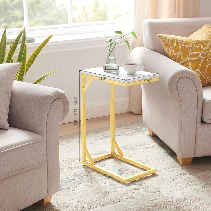 C-Shaped End Table, Small Sofa Table - Image 3
