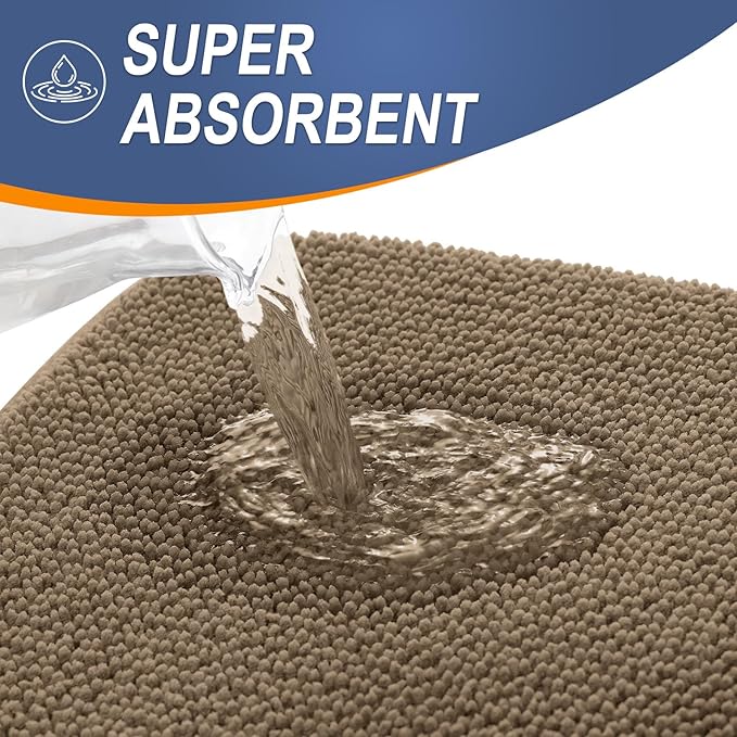OLANLY Thick Memory Foam Bath Mat Rug 30x20, Extra Soft Absorbent Bathroom Rug - Image 3