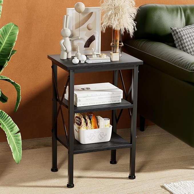 VECELO Modern Nightstands X-Design Side End Table Night Stand - Image 2