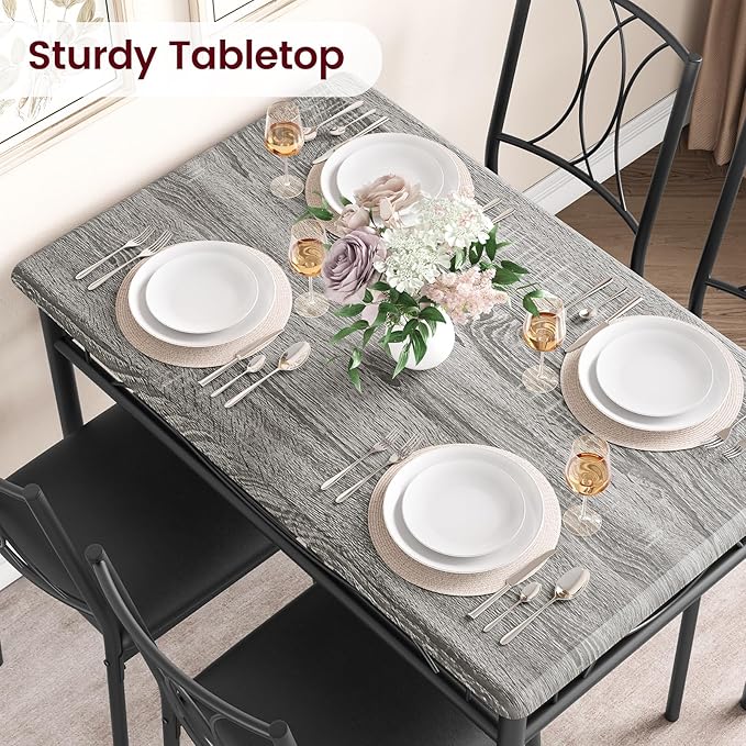 CABIHOME Dining Table Set, 5 Piece Rectangle Dining Kitche Table Set - Image 2