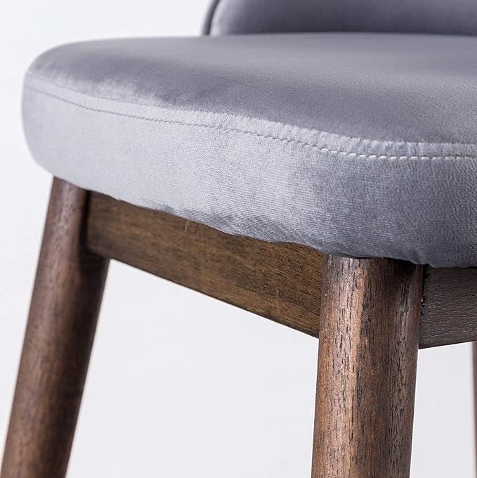 Roundhill Furniture Leland Fabric Upholstered Wingback Bar Stools - Image 11