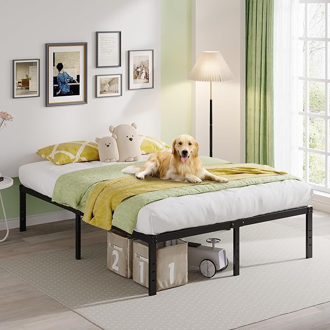 EMODA 14 Inch California King Bed Frames Heavy Duty Metal Cal King Platform - Image 2