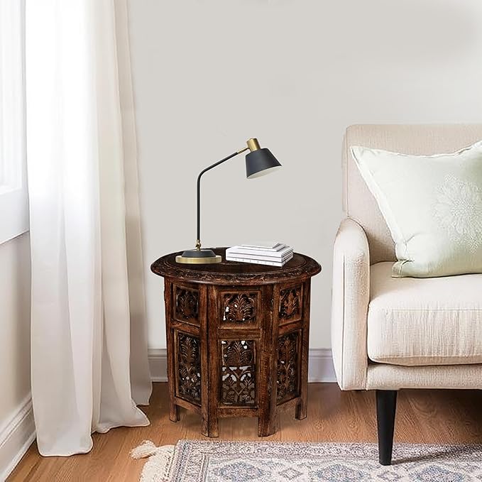 Round Wood Coffee Table - Image 7