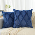 decorUhome Throw Pillow Covers 16x16 Inch Set of 2, Soft Plush Faux Fur Wool by decorUhome