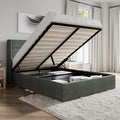 SHA CERLIN Full Size Lift Up Storage Bed/Modern Wingback Headboard/Upholstered by SHACERLIN