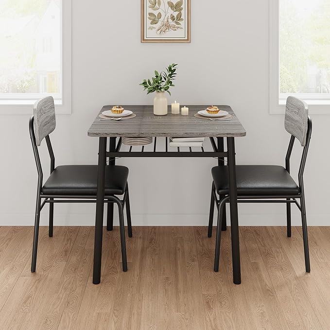 IDEALHOUSE 3-Piece Dining Table Set by IDEALHOUSE