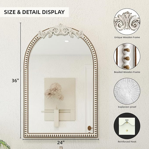 24''x36'' Arched Wall Mirror - Image 2