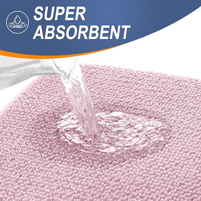 OLANLY Thick Memory Foam Bath Mat Rug 24x16, Extra Soft Absorbent Bathroom Rug - Image 3