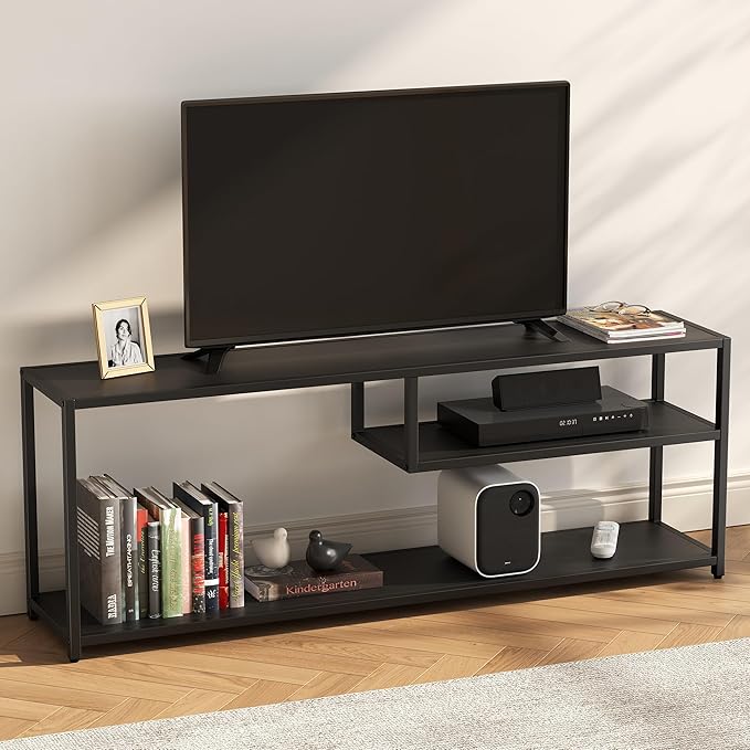 TECHMILLY Modern TV Stand for 65" TV, TV Table by TECHMILLY