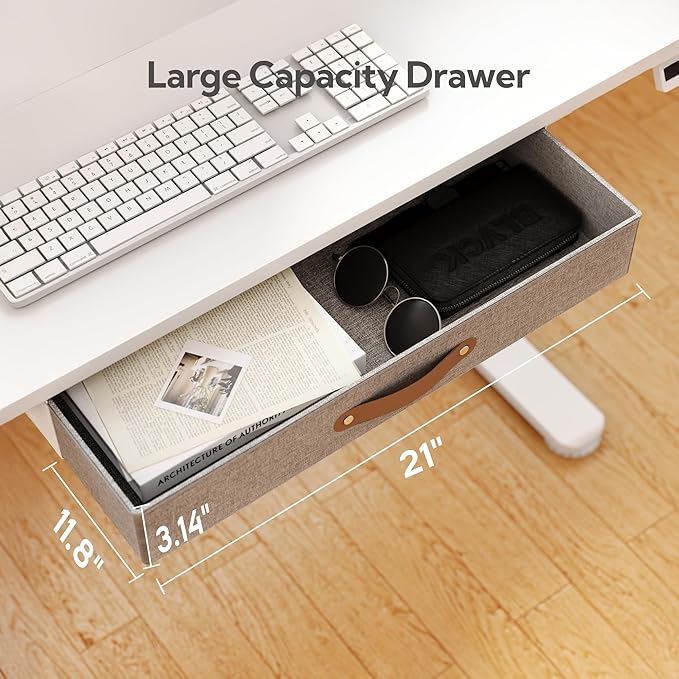 Seang Standing Desk with Drawer, 3 Memory Height Settings with Cable Grommets & - Image 4
