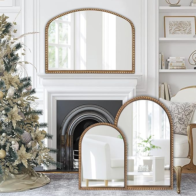 ironsmithn Gold Arched Mirror, Classic Vintage Decorative Mirror, Marlowe - Image 4