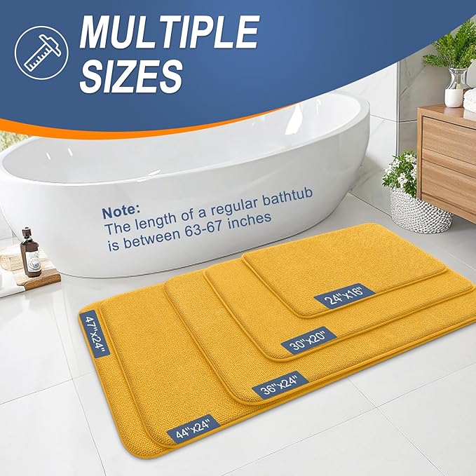 OLANLY Thick Memory Foam Bath Mat Rug 30x20, Extra Soft Absorbent Bathroom Rug - Image 5