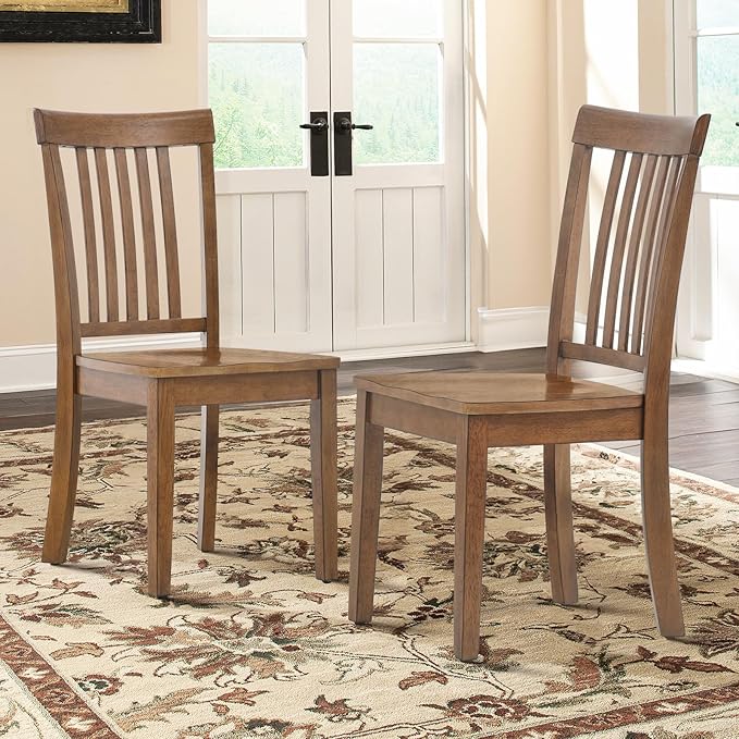 COLAMY Wooden Dining Chairs Set of 6, Solid Rubberwood Kitchen & Dining Room - Image 7