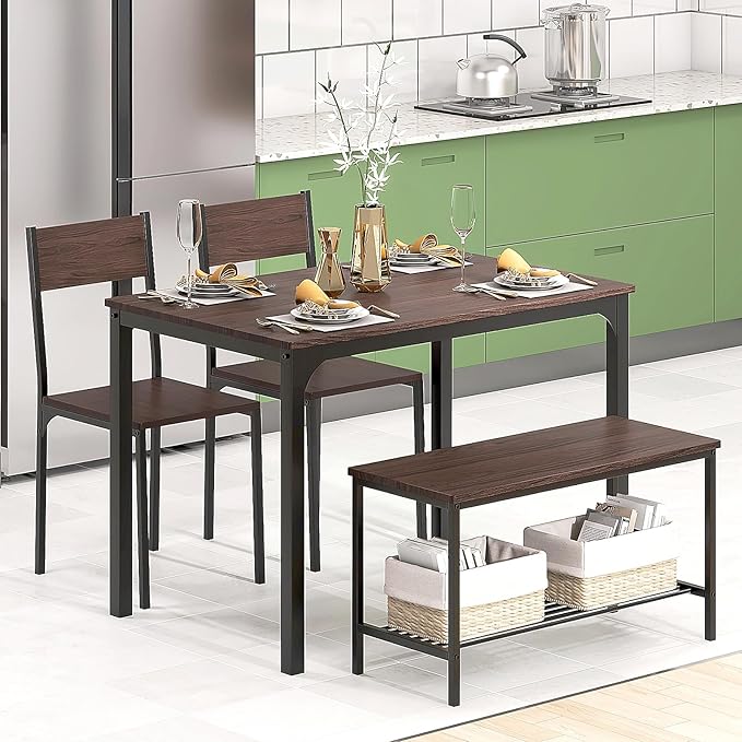 SogesHome Kitchen Table Set for 4, Compact Dining Table Chair Set - Image 2