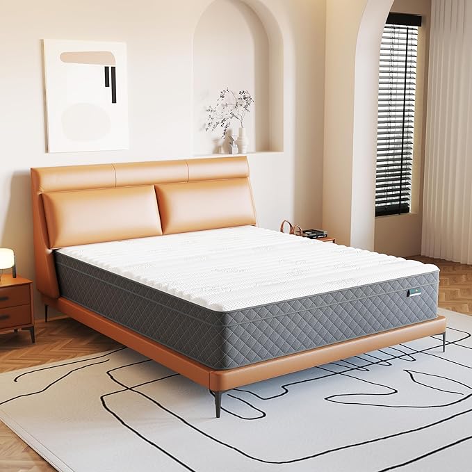 Firm Full Mattress, 12 Inch Cooling-Gel Memory Foam and Pocket Spring Hybrid - Image 2