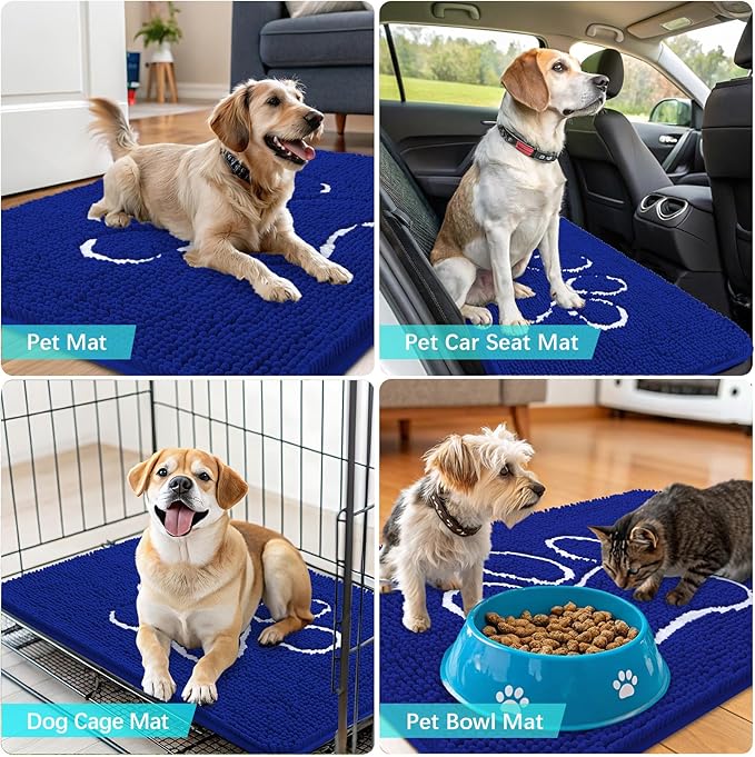 OLANLY Door Mat for Muddy Dog Paws 36x24, Ultra Absorbent Chenille Mud Doormat - Image 7