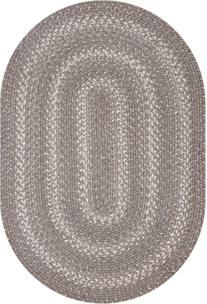 Grey Cloud Jute Braided Oval Rugs, 27x45 - Image 8