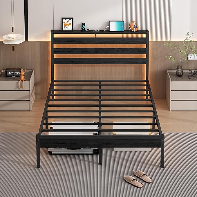 14 Inch Classic Metal Platform Bed Frame-Queen Bed Frame - Image 8
