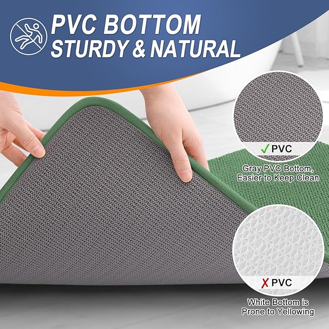 OLANLY Thick Memory Foam Bath Mat Rug 30x20, Extra Soft Absorbent Bathroom Rug - Image 4