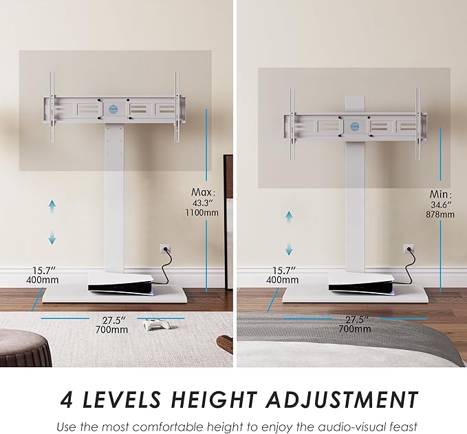 FITUEYES Iron Base Floor TV Stand - Image 7