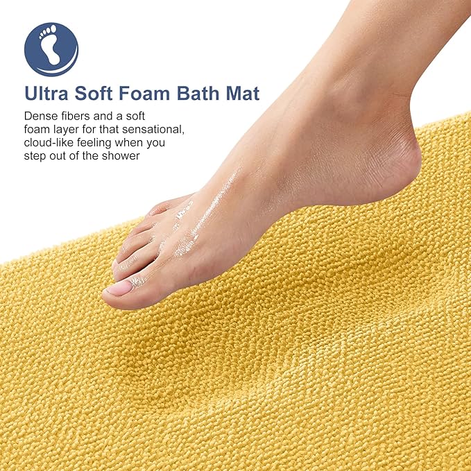 OLANLY Thick Memory Foam Bath Mat Rug 30x20, Extra Soft Absorbent Bathroom Rug - Image 2