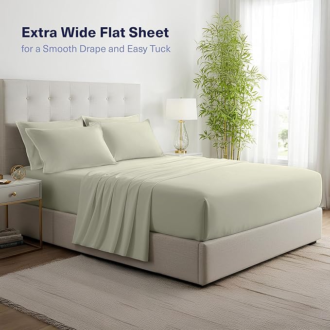 Kickoff Viscose Bamboo Sheets Twin Size 3-pc 100% Organic Bamboo Viscose Bed - Image 6