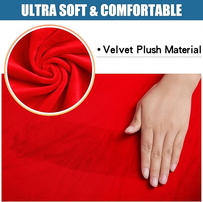 Smiry Velvet Seat Covers for Dining Room Chair Set of 4, Stretch Fit Removable - Image 2