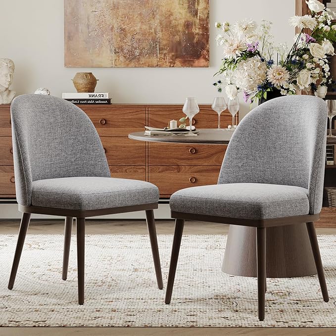 COLAMY Upholstered Dining Chairs Set of 2, Large Dining Room Kitchen Chairs by COLAMYINC