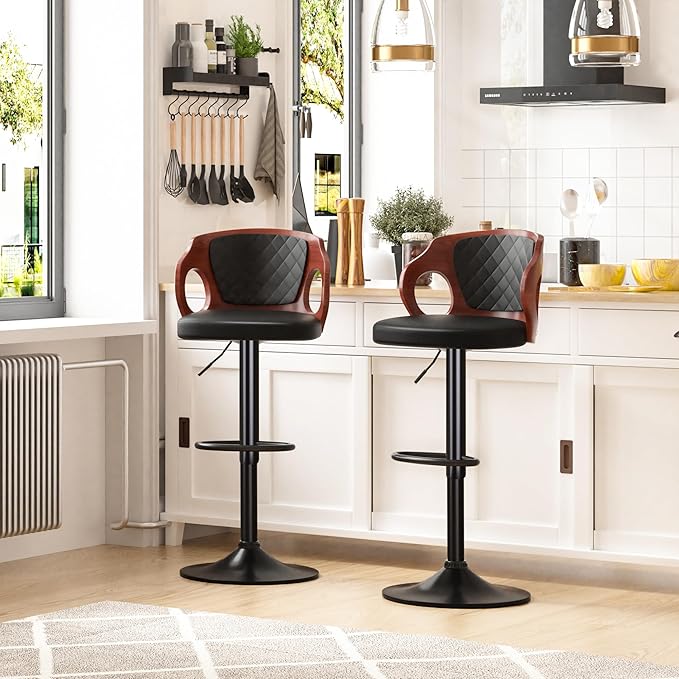 VECELO BarStools Set of 2, Counter Height Stools - Image 7