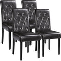Yaheetech Dining Chairs Set of 4 Modern Style Faux Leather Dining Room Chairs by Yaheetech