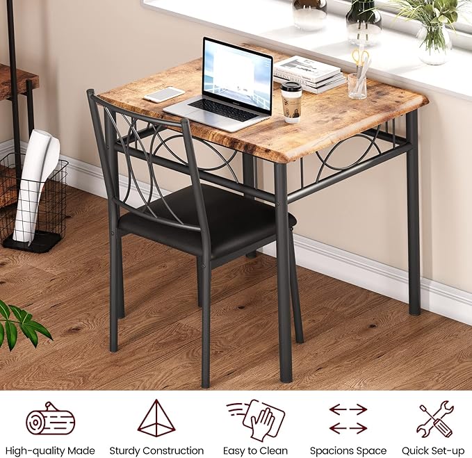 Dining Table Set for 2, Kitchen Table - Image 3
